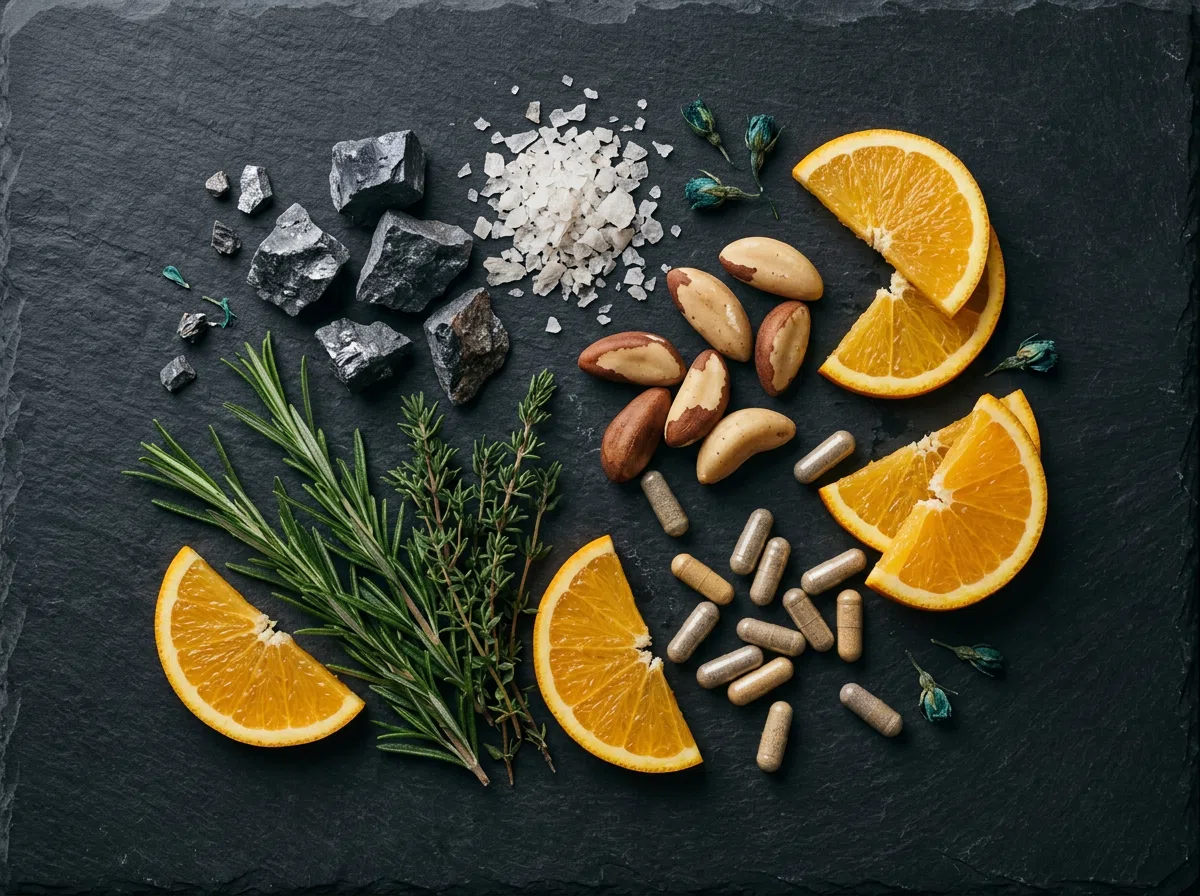 Naturliga ingredienser zink magnesium selen vitamin C - L-carnitin och zink för normal muskelfunktion